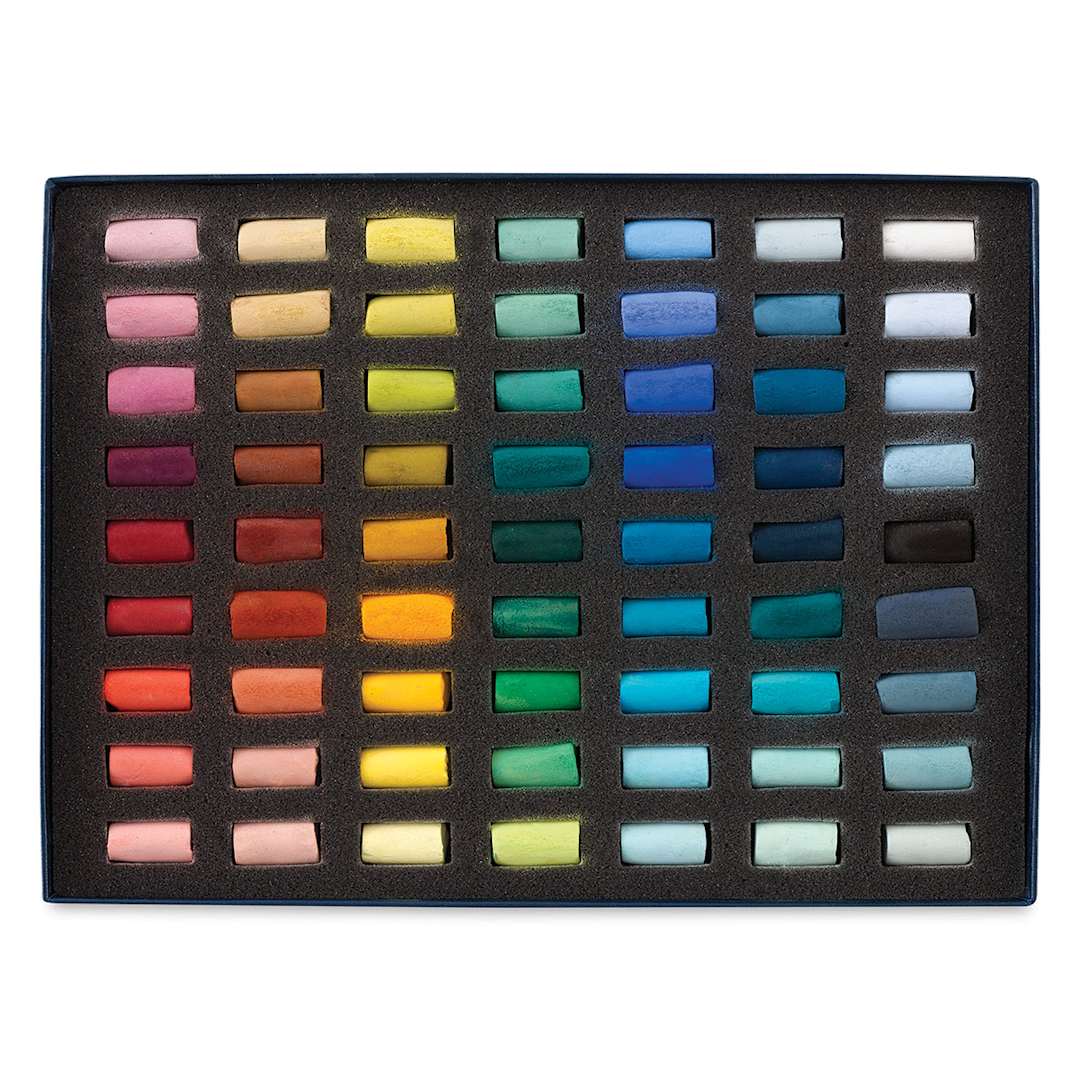 Open in modal - Unison Handmade Pastel Set - Assorted Colors, Set of 63, Half Stick (set contents)