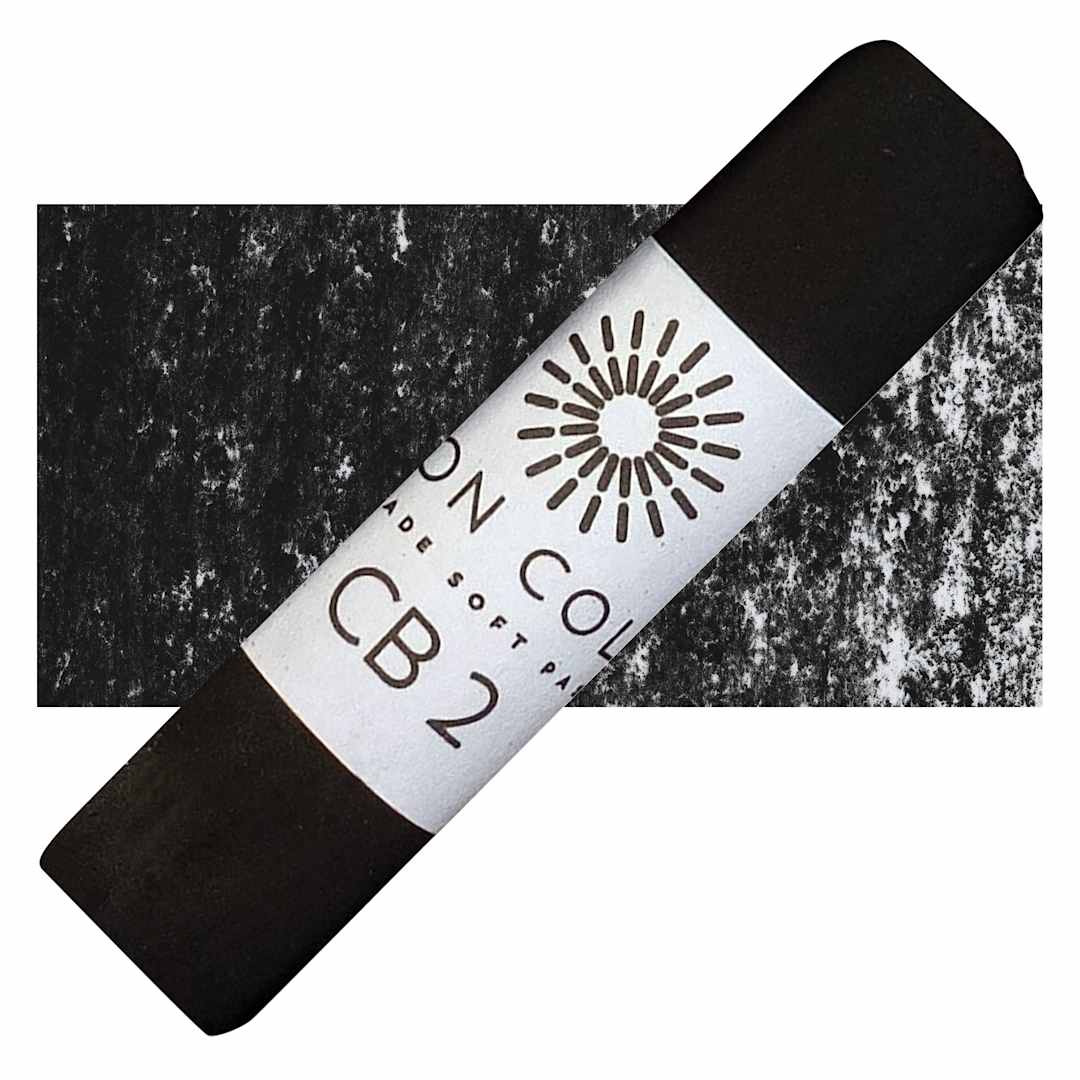 Open in modal - Unison Handmade Pastel - Carbon Black 2 pastel and swatch