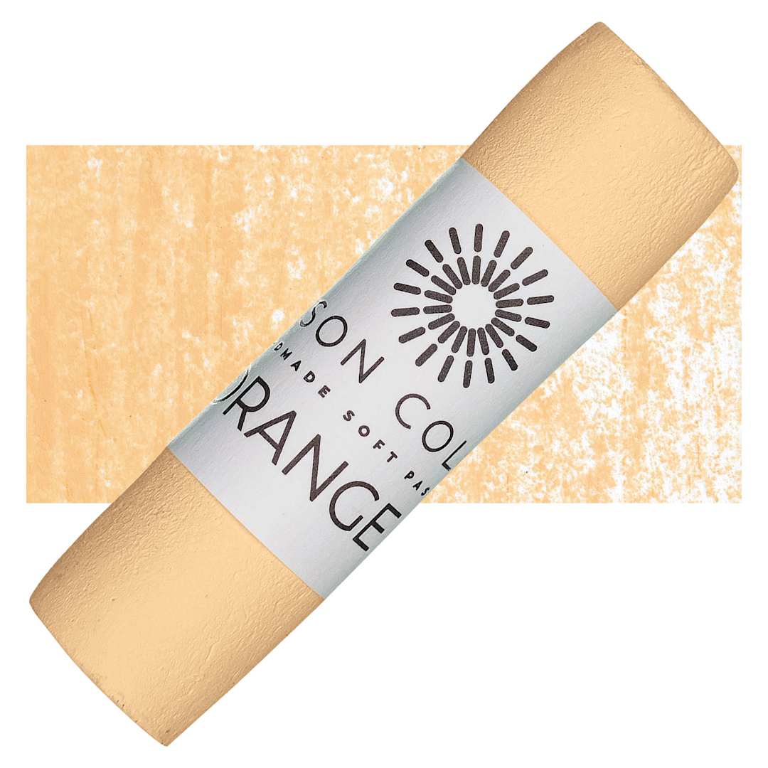 Open in modal - Unison Handmade Pastel - Orange 6 pastel and swatch