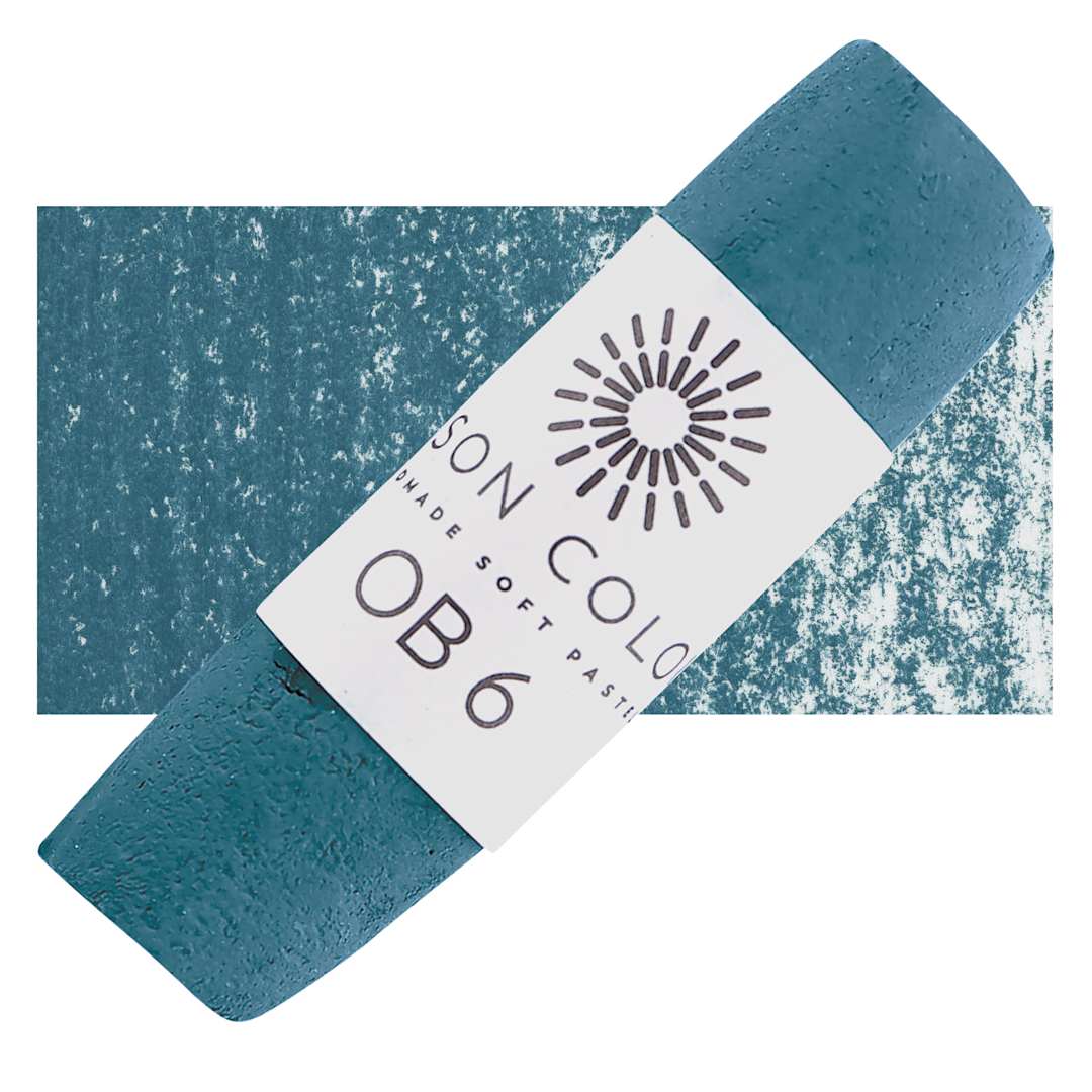 Open in modal - Unison Handmade Pastel - Ocean Blue 6 pastel and swatch