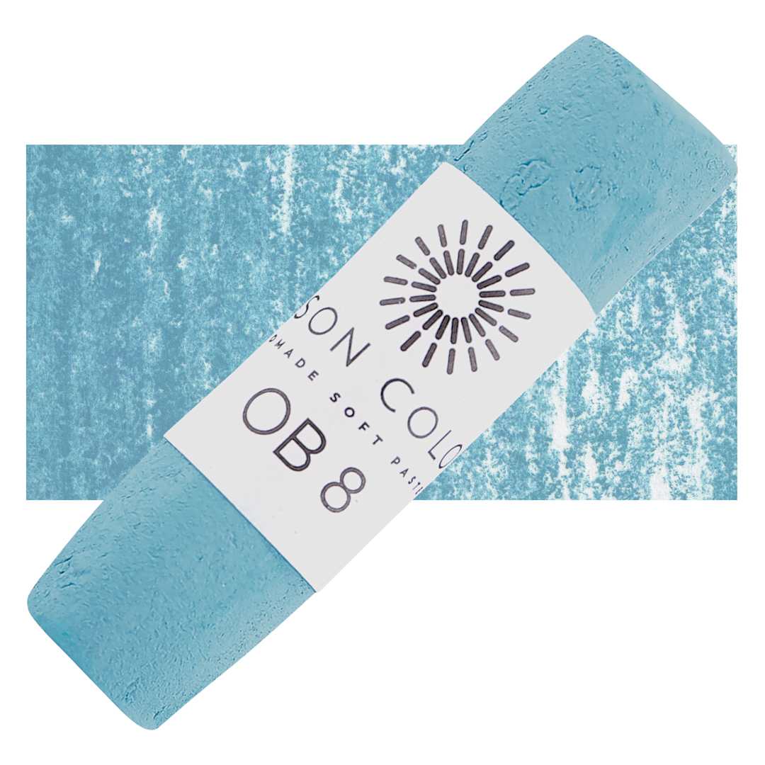 Open in modal - Unison Handmade Pastel - Ocean Blue 8 pastel and swatch