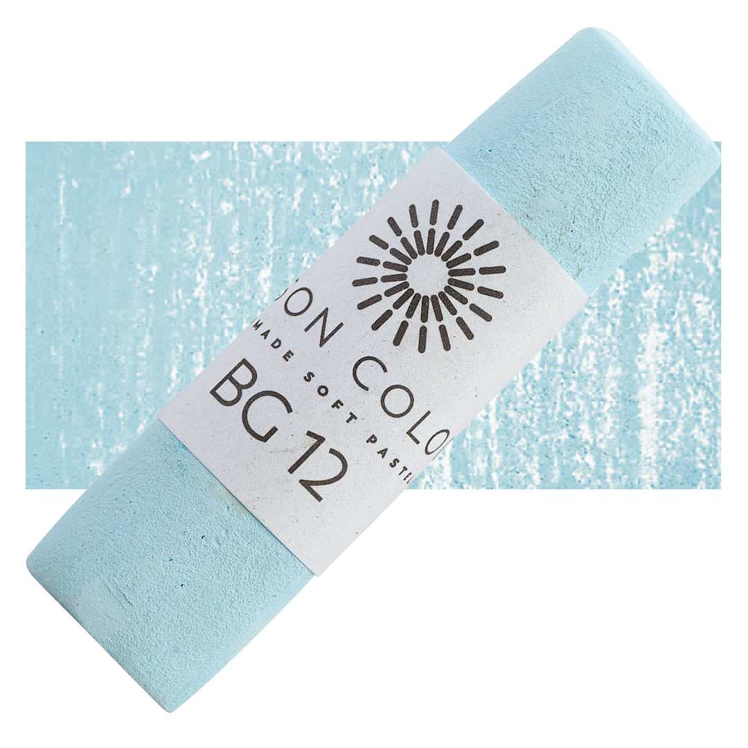 Open in modal - Unison Handmade Pastel - Blue Green 12 pastel and swatch