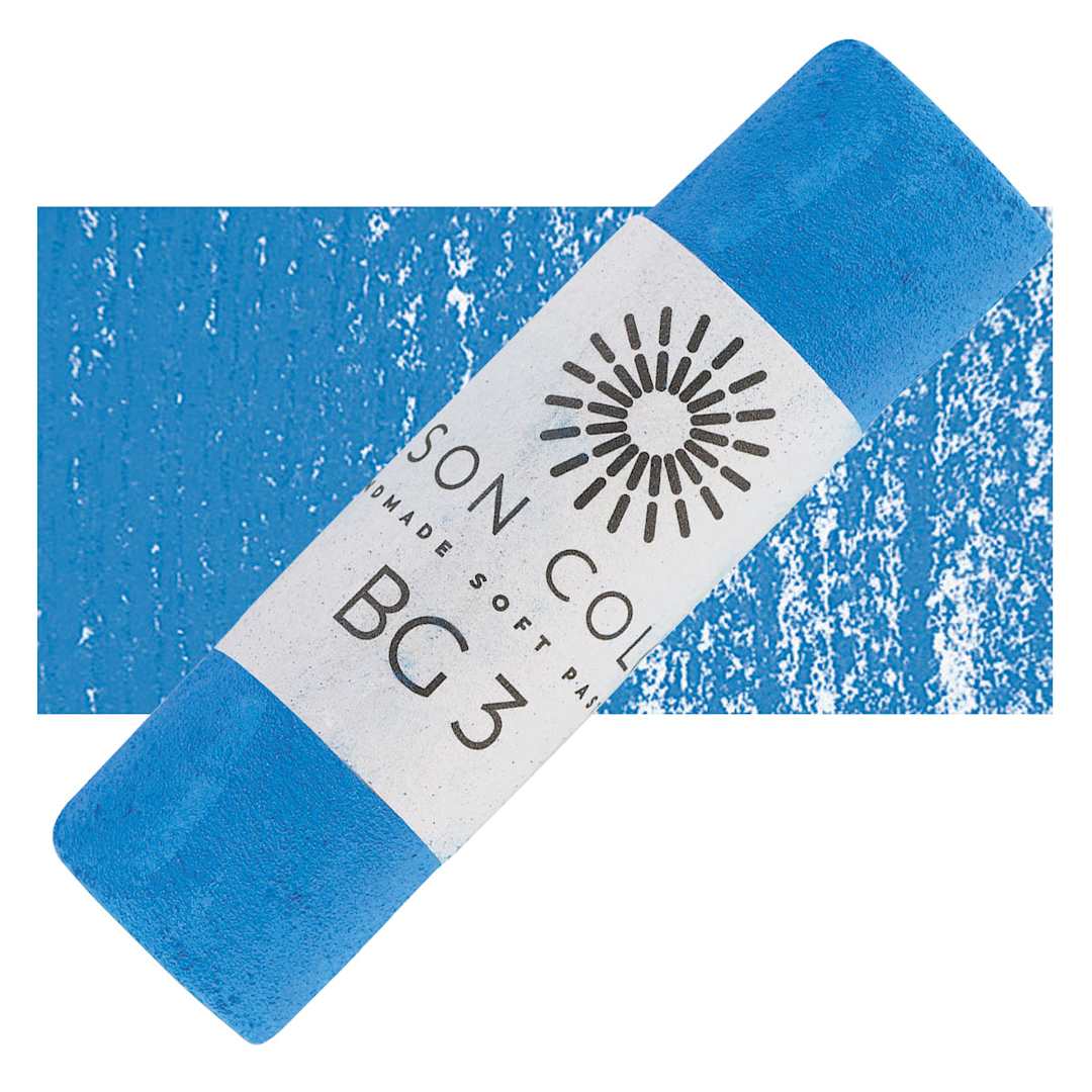 Open in modal - Unison Handmade Pastel - Blue Green 3 pastel and swatch