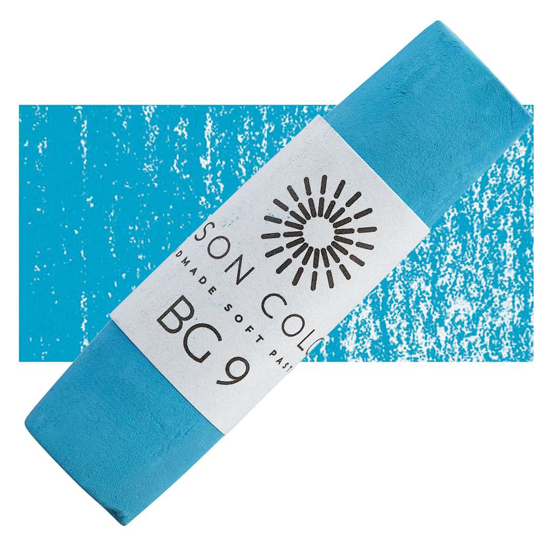 Open in modal - Unison Handmade Pastel - Blue Green 9 pastel and swatch