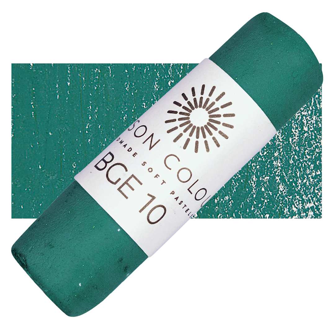 Open in modal - Unison Handmade Pastel - Blue Green Earth 10 pastel and swatch