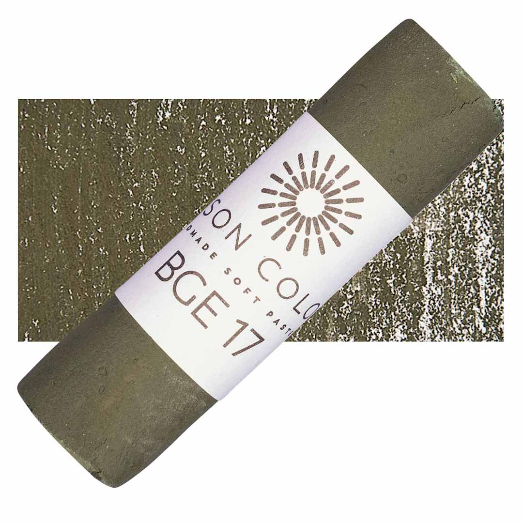 Open in modal - Unison Handmade Pastel - Blue Green Earth 17 pastel and swatch