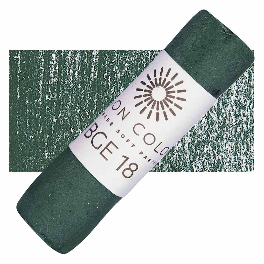 Open in modal - Unison Handmade Pastel - Blue Green Earth 18 pastel and swatch