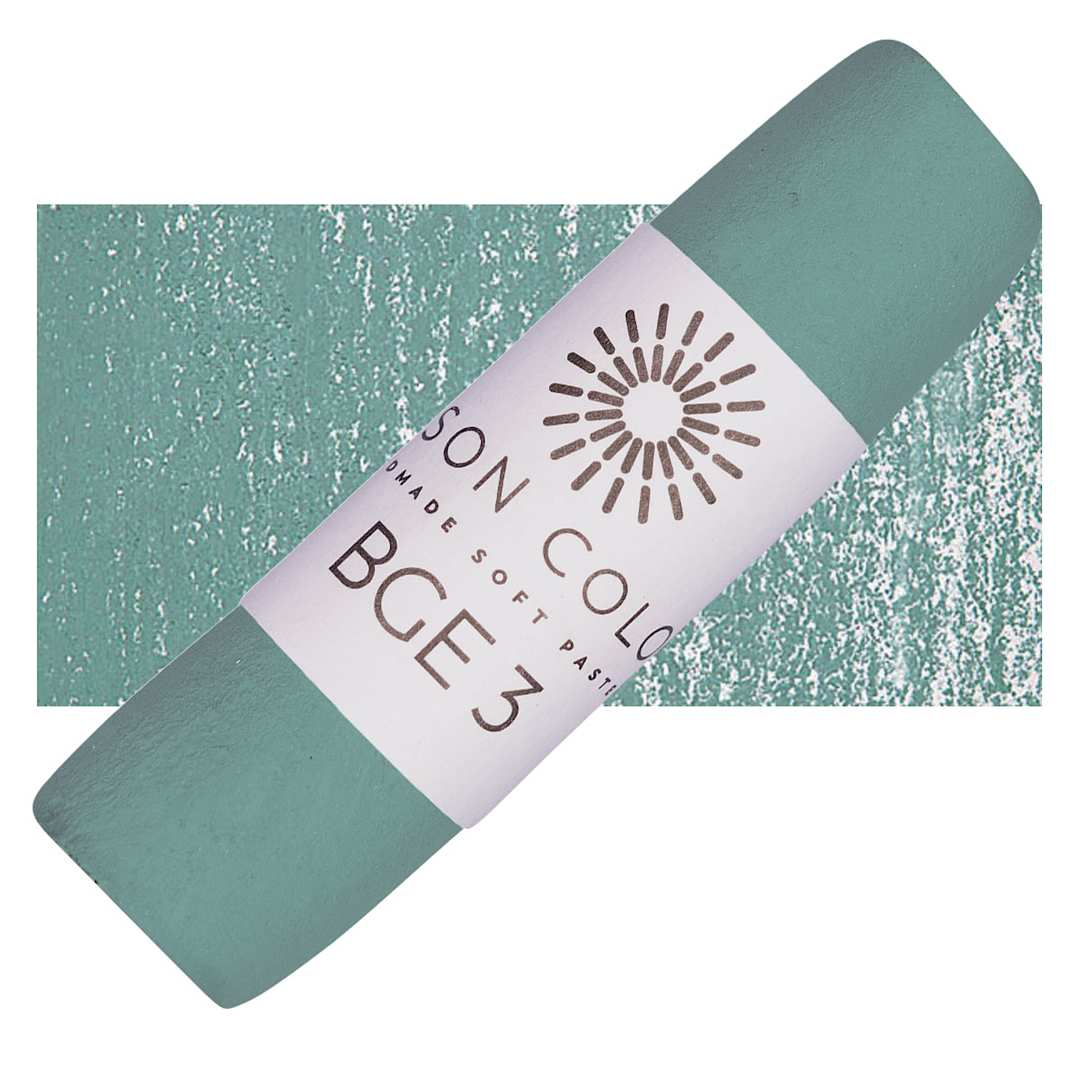 Open in modal - Unison Handmade Pastel - Blue Green Earth 3 pastel and swatch