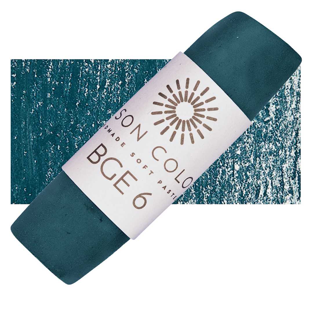 Open in modal - Unison Handmade Pastel - Blue Green Earth 6 pastel and swatch