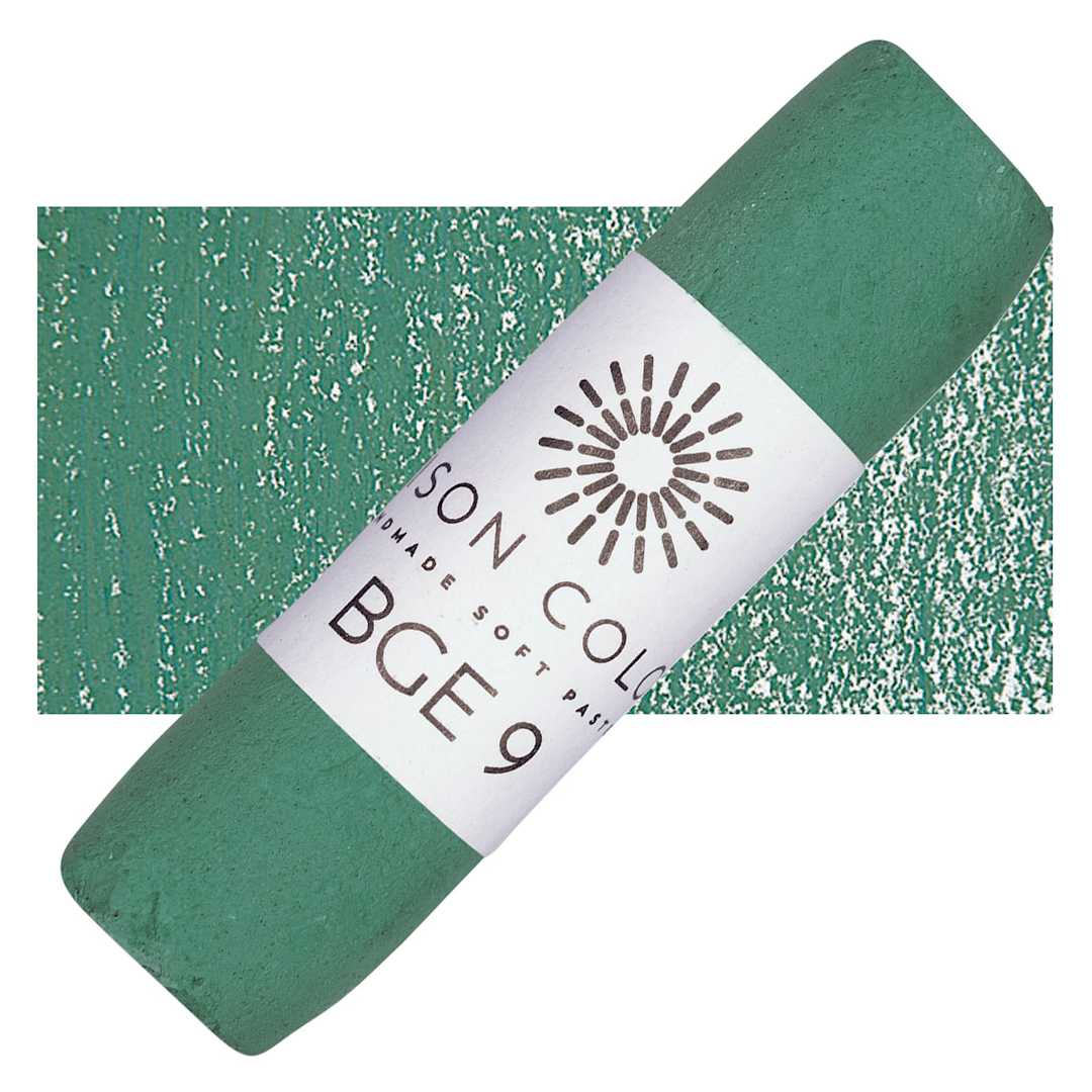 Open in modal - Unison Handmade Pastel - Blue Green Earth 9 pastel and swatch