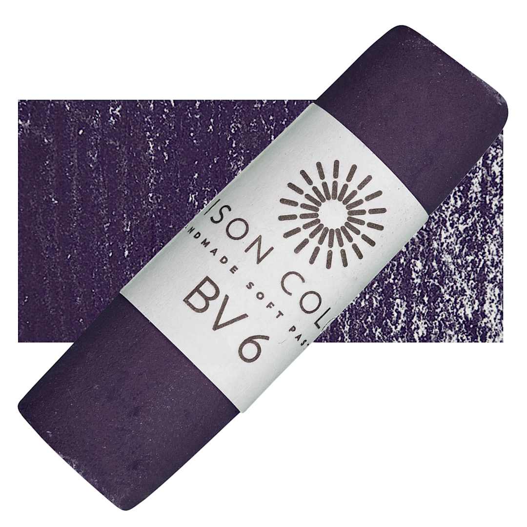 Open in modal - Unison Handmade Pastel - Blue Violet 6  pastel and swatch