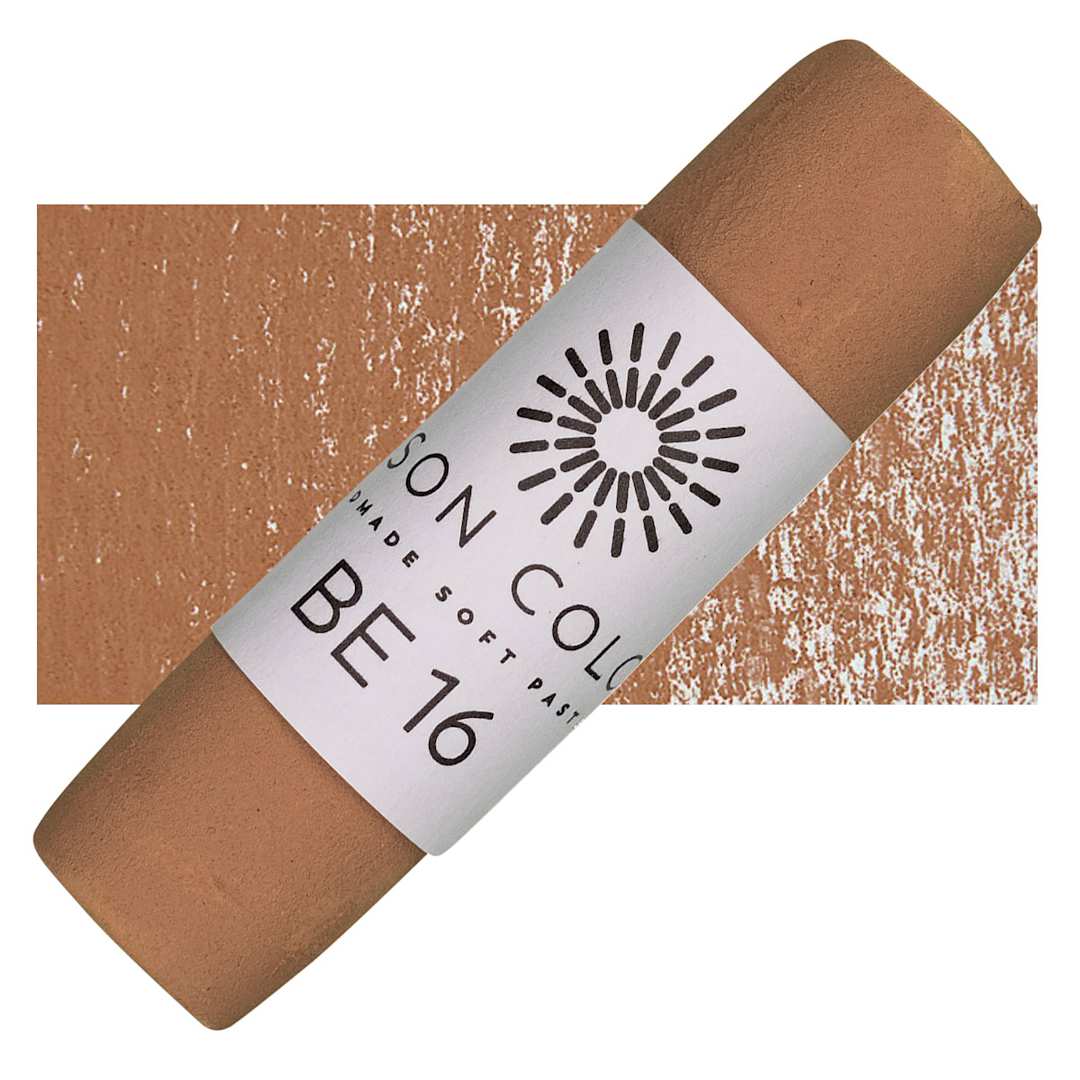 Open in modal - Unison Handmade Pastel - Brown Earth 16 pastel and swatch