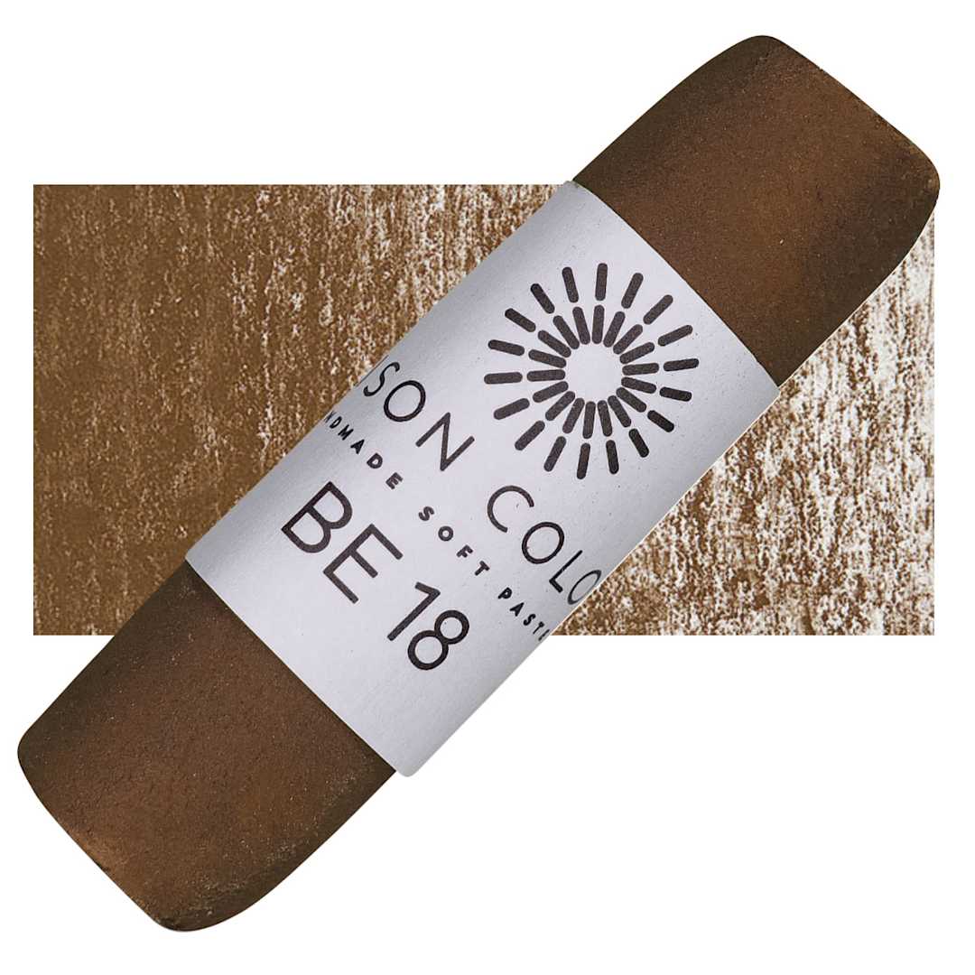 Open in modal - Unison Handmade Pastel - Brown Earth 18 pastel and swatch