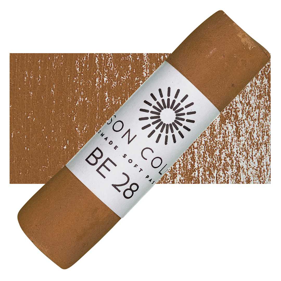 Open in modal - Unison Handmade Pastel - Brown Earth 28 pastel and swatch