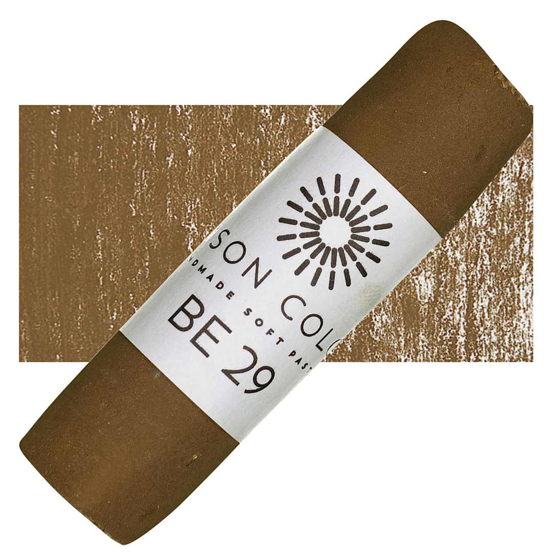 Open in modal - Unison Handmade Pastel - Brown Earth 29 pastel and swatch