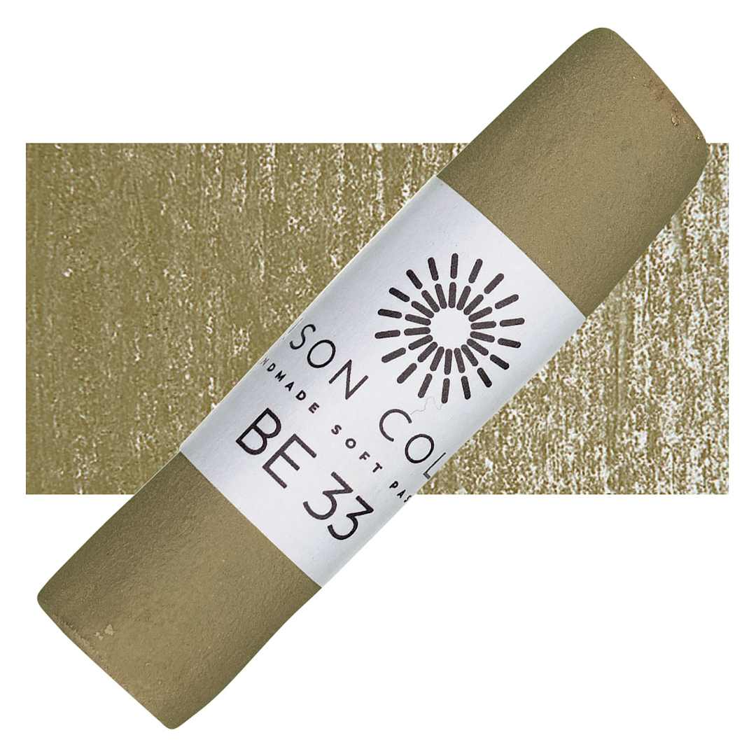 Open in modal - Unison Handmade Pastel - Brown Earth 33 pastel and swatch