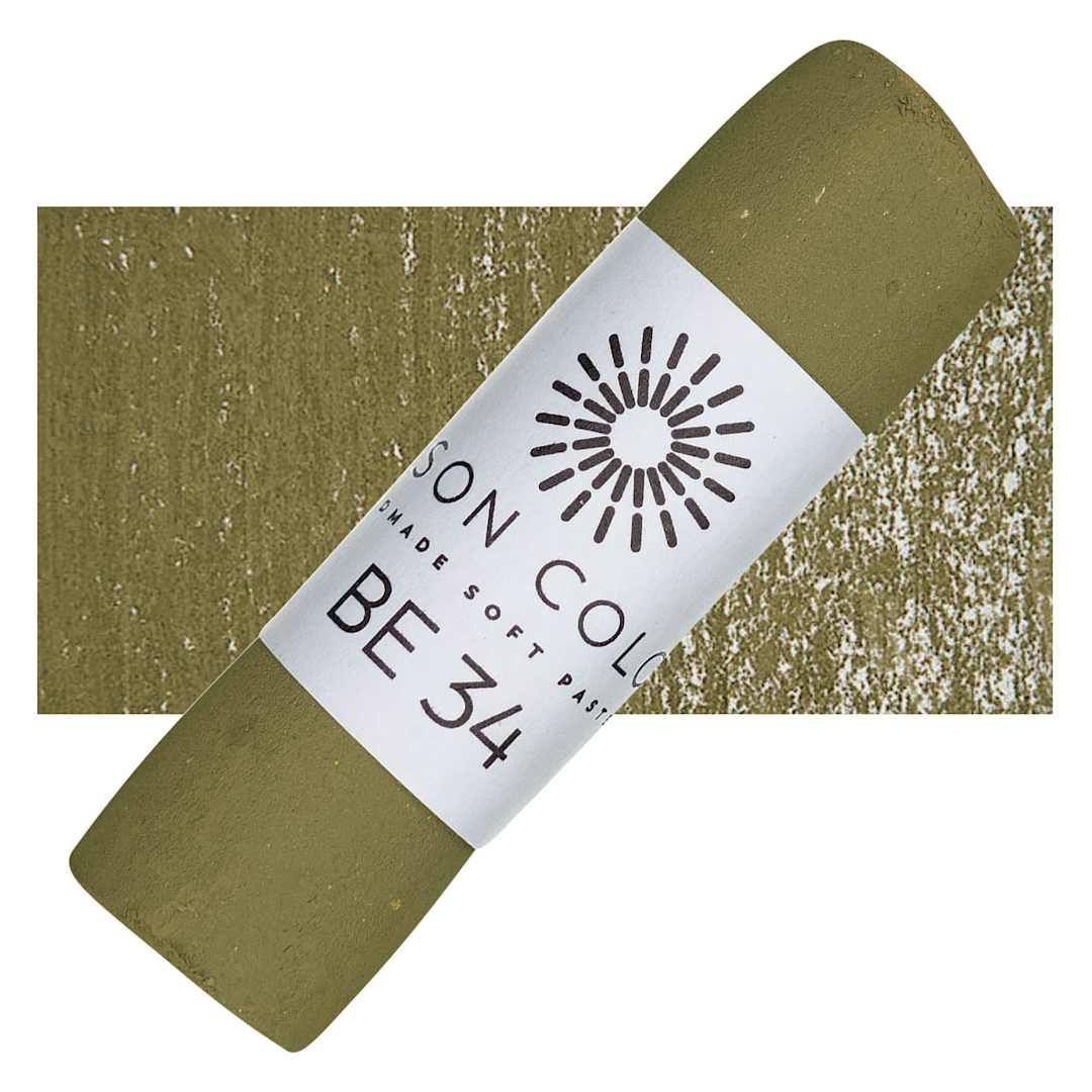 Open in modal - Unison Handmade Pastel - Brown Earth 34 pastel and swatch