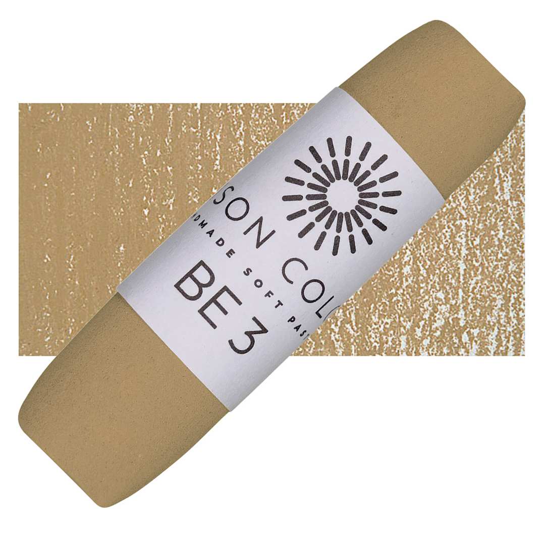 Open in modal - Unison Handmade Pastel - Brown Earth 3 pastel and swatch