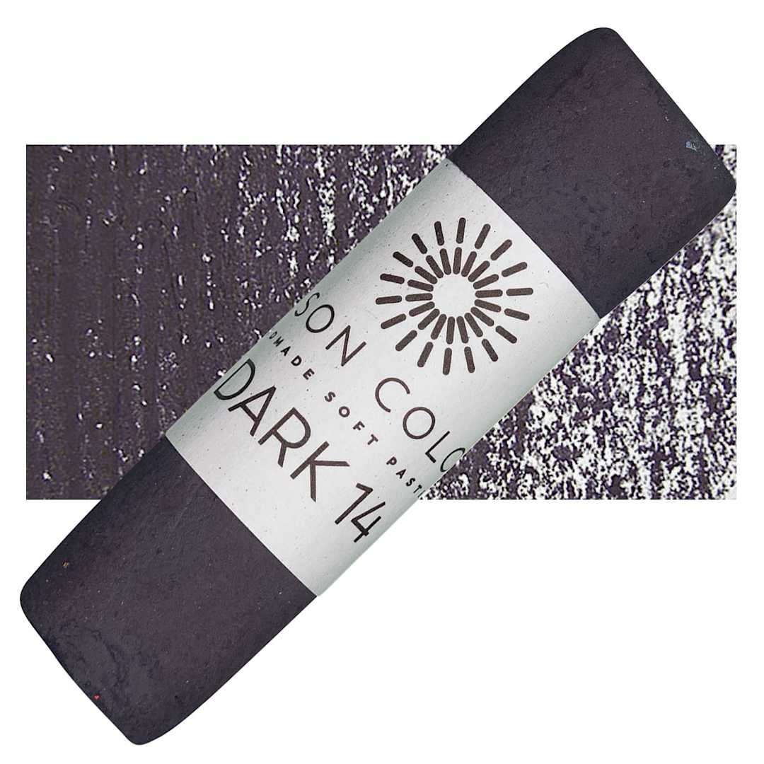 Open in modal - Unison Handmade Pastel - Dark 14 pastel and swatch