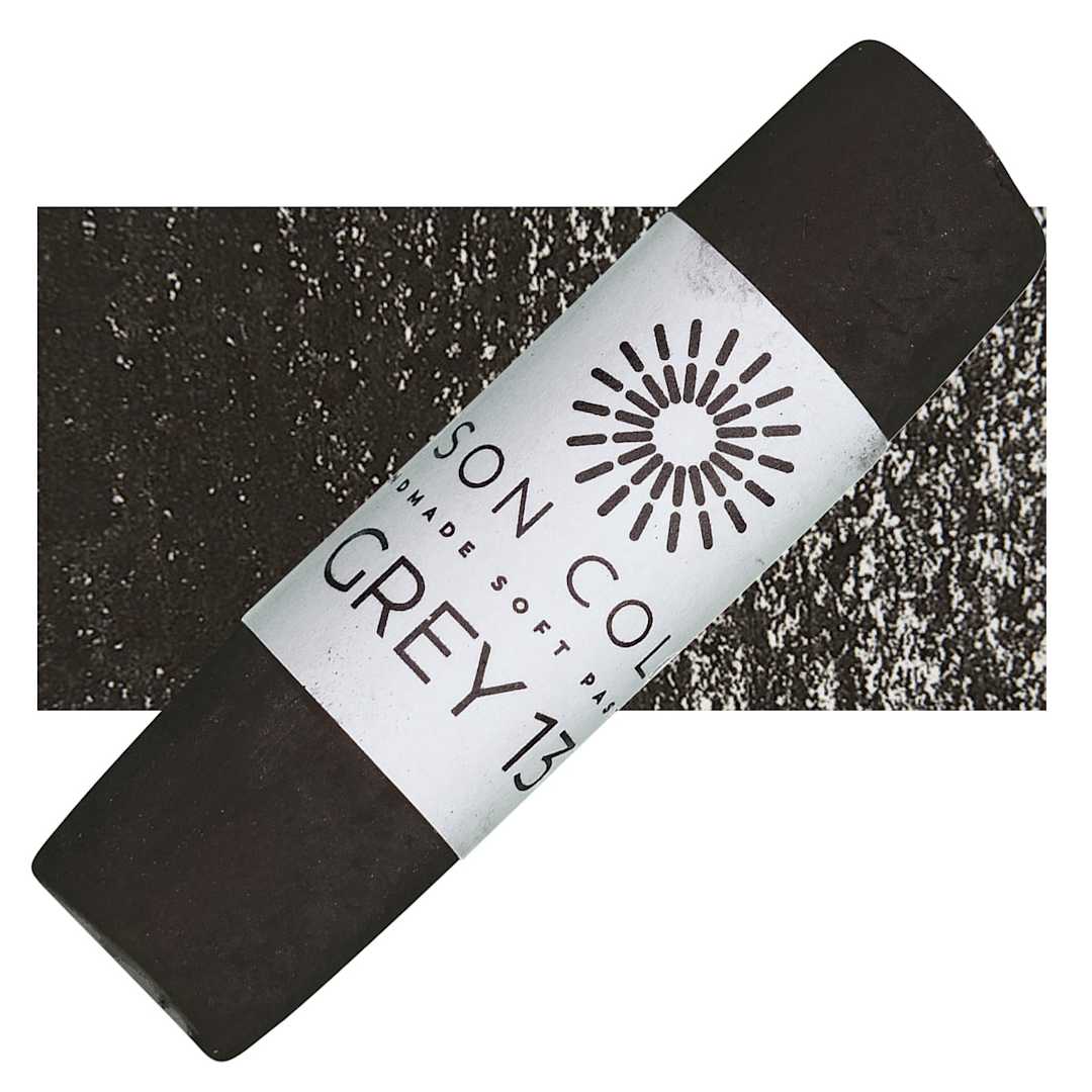 Open in modal - Unison Handmade Pastel - Gray 13 pastel and swatch