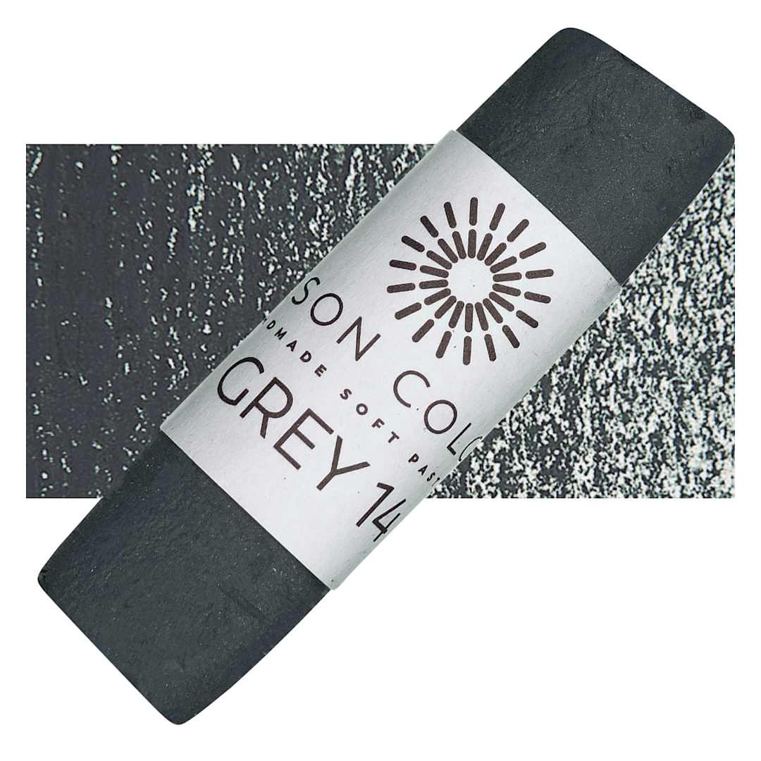 Open in modal - Unison Handmade Pastel - Gray 14 pastel and swatch