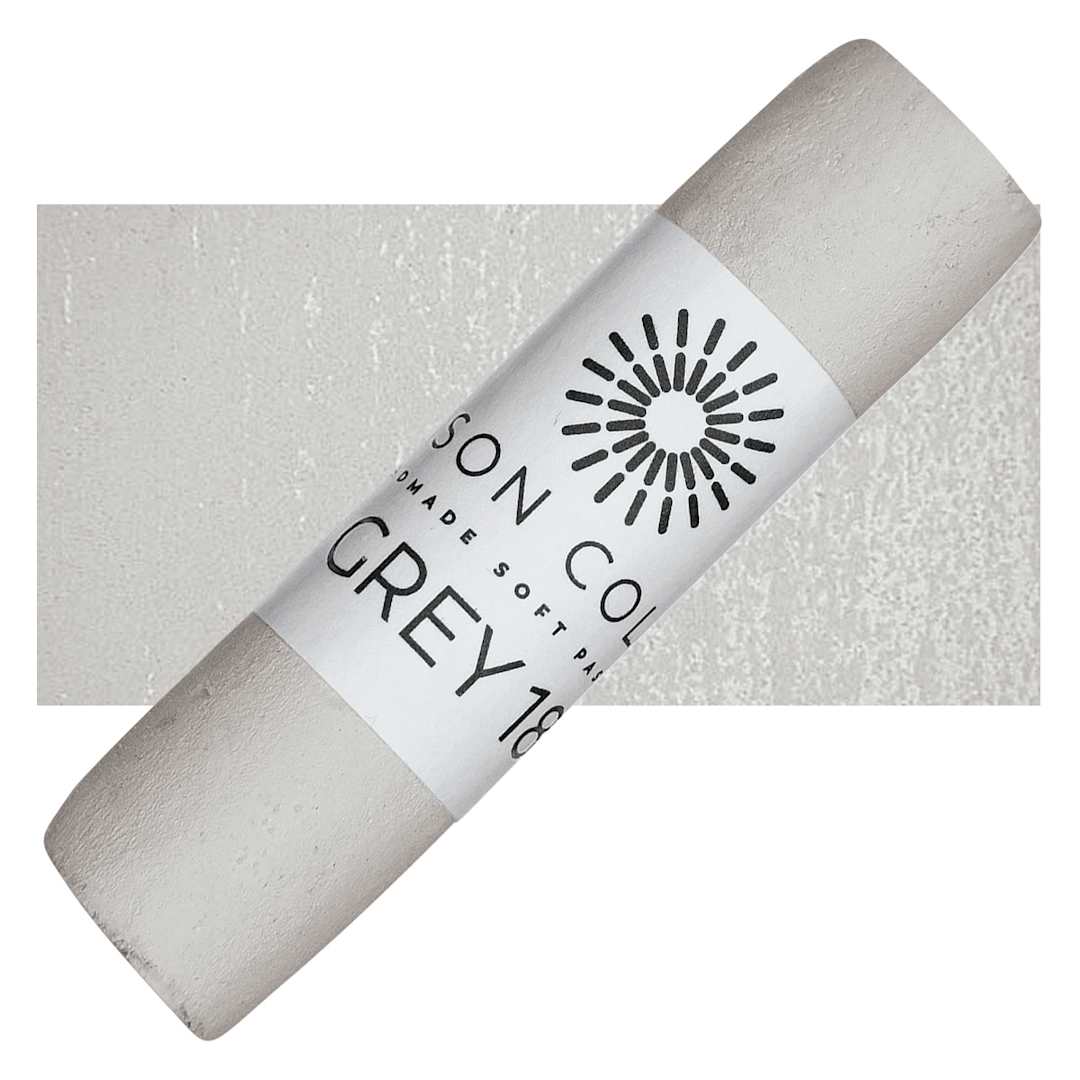 Open in modal - Unison Handmade Pastel - Gray 18 pastel and swatch