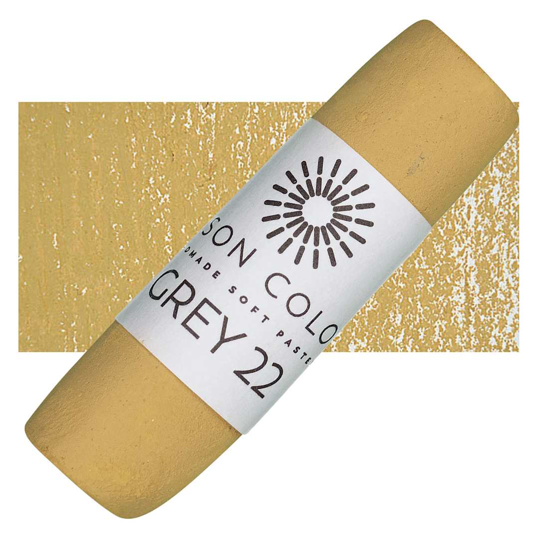 Open in modal - Unison Handmade Pastel - Gray 22 pastel and swatch