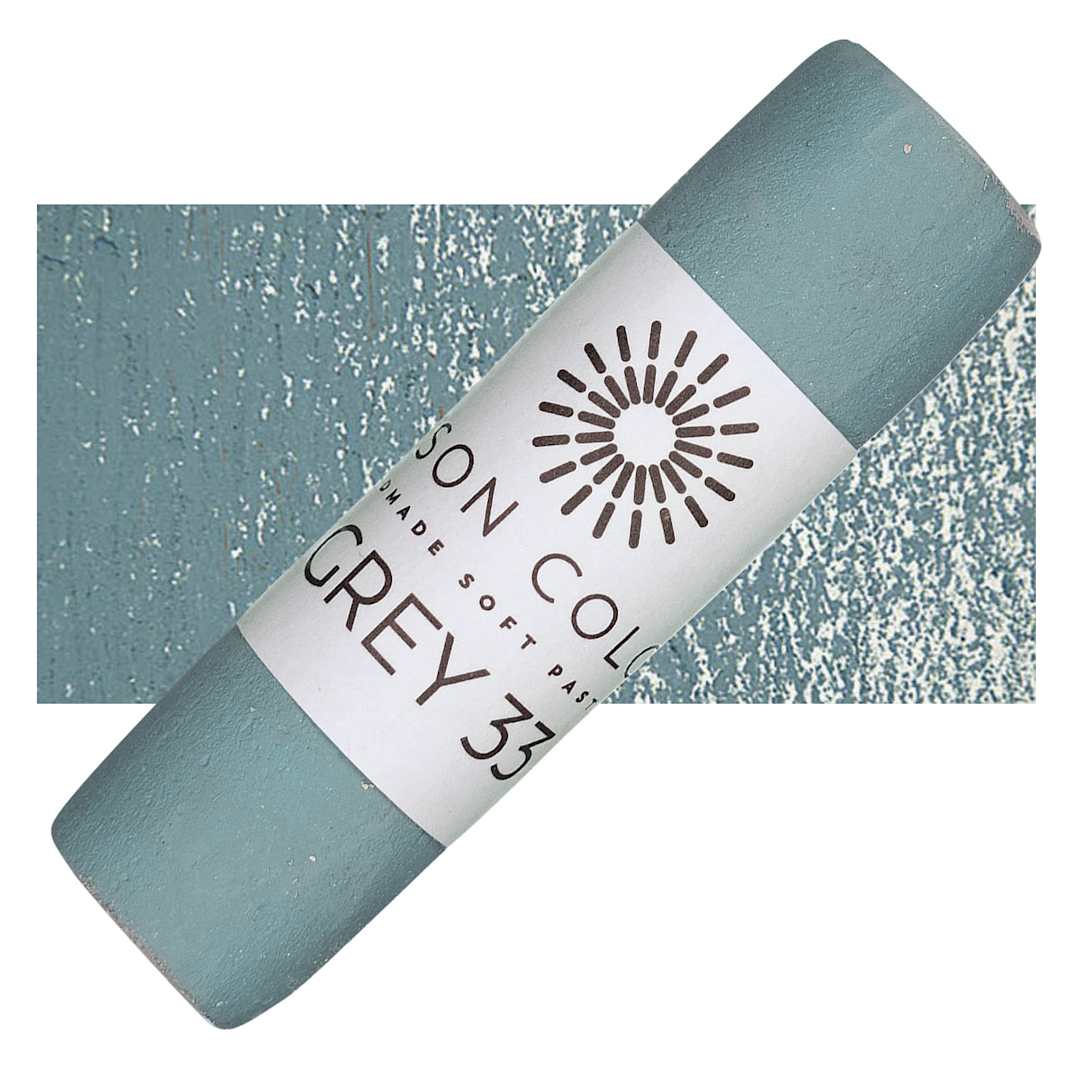 Open in modal - Unison Handmade Pastel - Gray 33 pastel and swatch