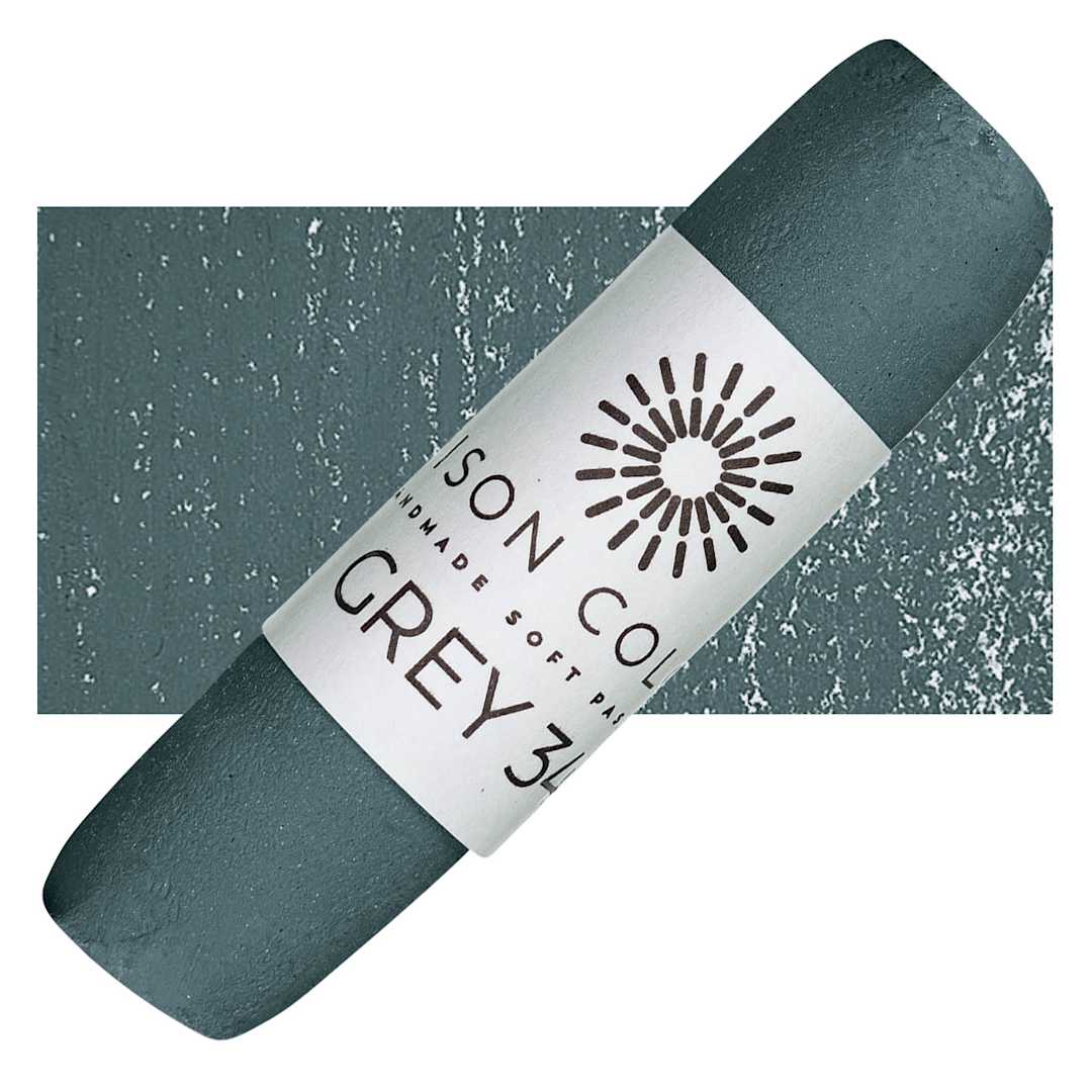 Open in modal - Unison Handmade Pastel - Gray 34 pastel and swatch