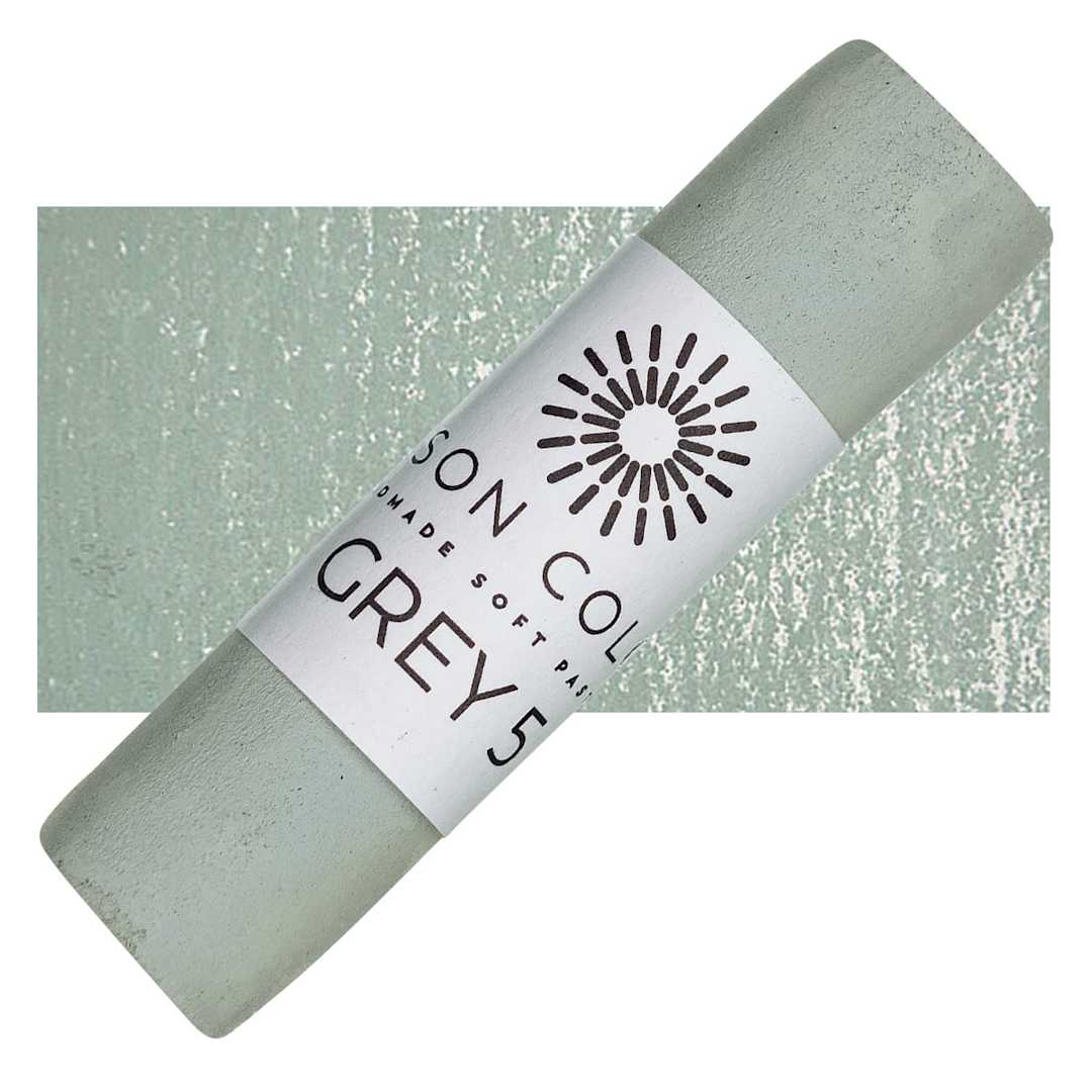 Open in modal - Unison Handmade Pastel - Gray 5 pastel and swatch