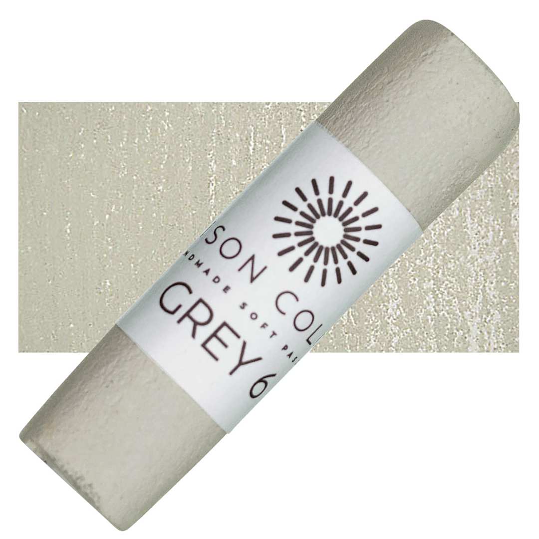 Open in modal - Unison Handmade Pastel - Gray 6 pastel and swatch