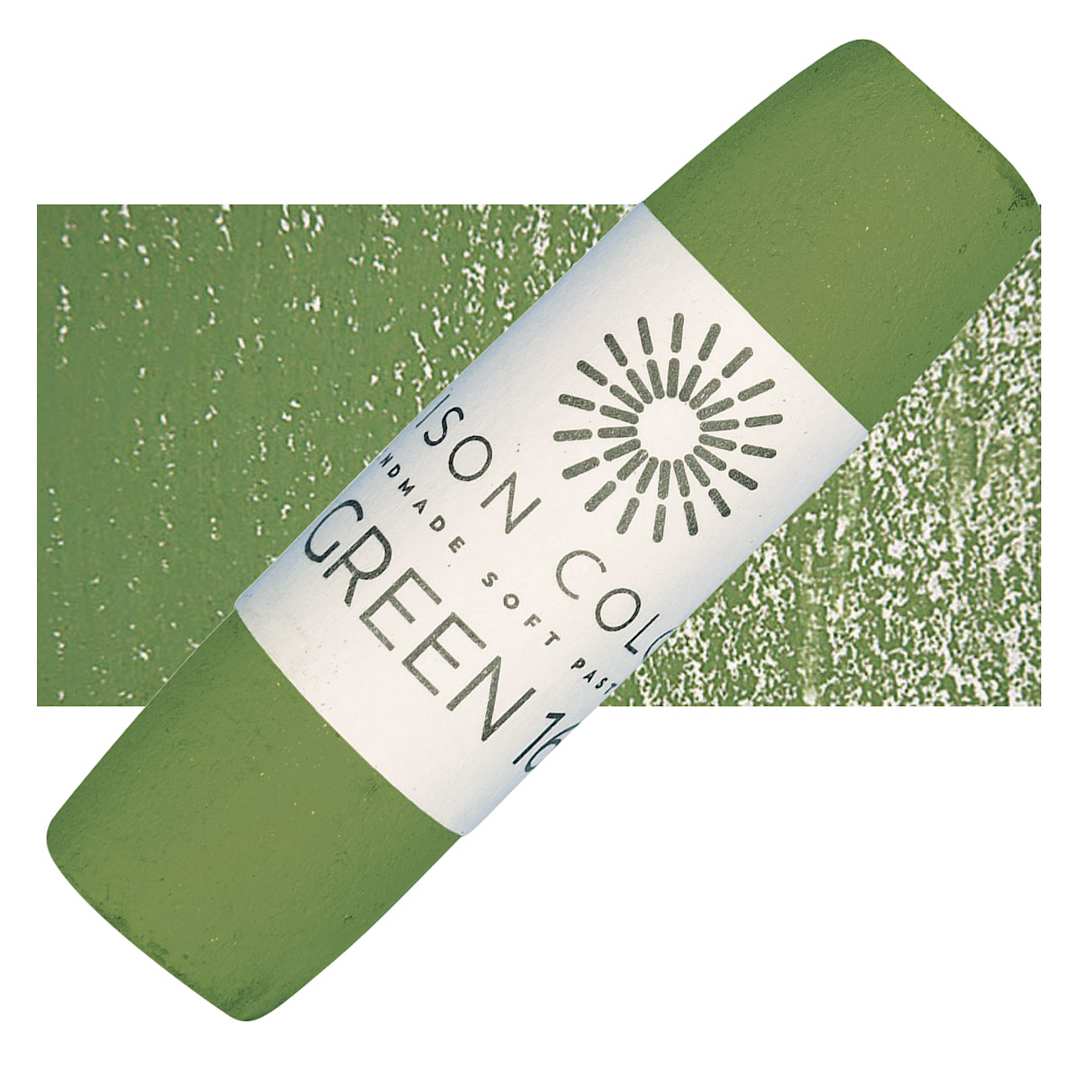 Open in modal - Unison Handmade Pastel - Green 16 pastel and swatch