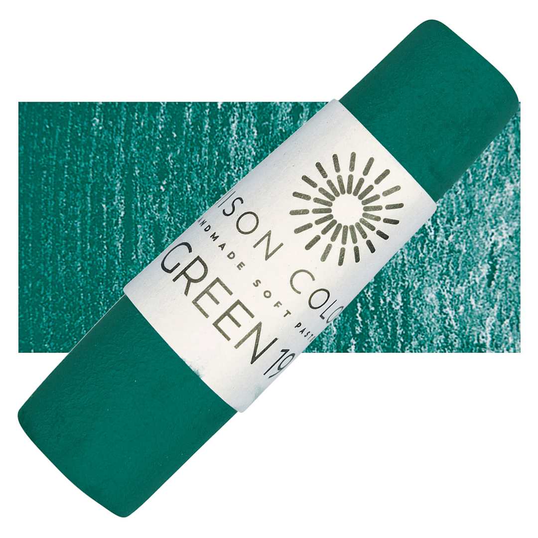 Open in modal - Unison Handmade Pastel - Green 19 pastel and swatch