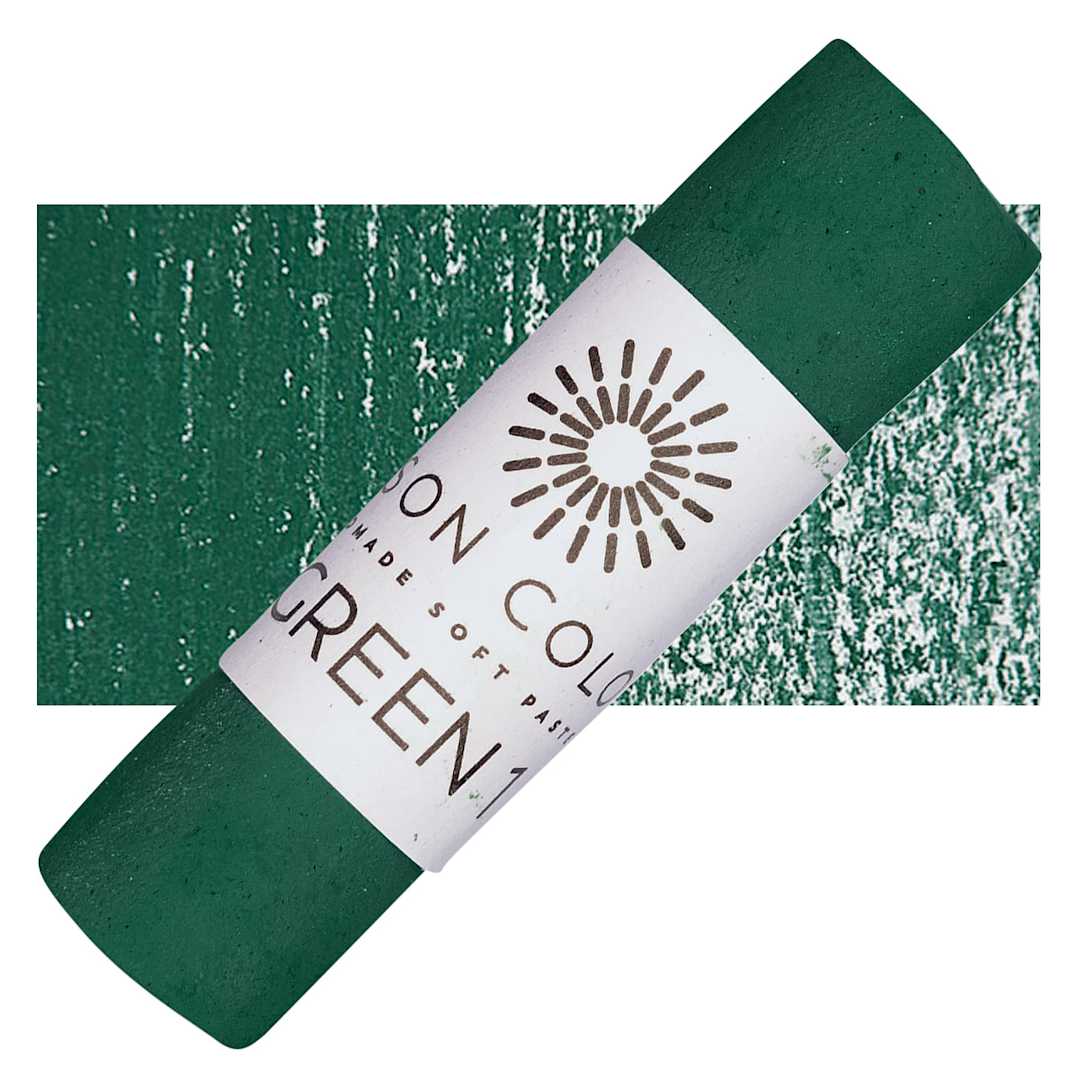 Open in modal - Unison Handmade Pastel - Green 1 pastel and swatch