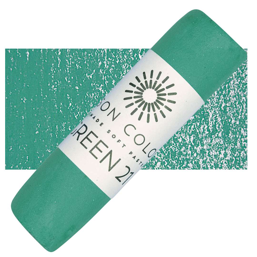 Open in modal - Unison Handmade Pastel - Green 21 pastel and swatch