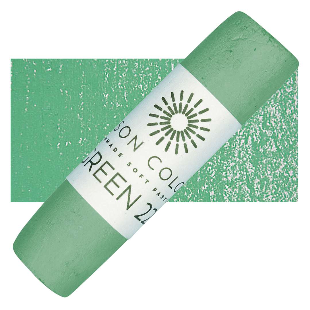 Open in modal - Unison Handmade Pastel - Green 22 pastel and swatch