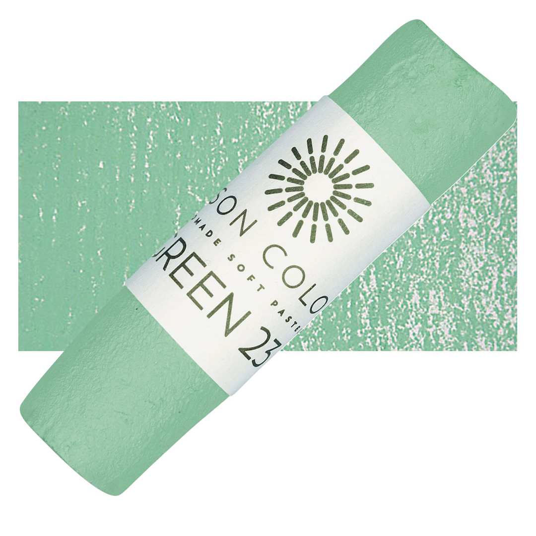 Open in modal - Unison Handmade Pastel - Green 23 pastel and swatch
