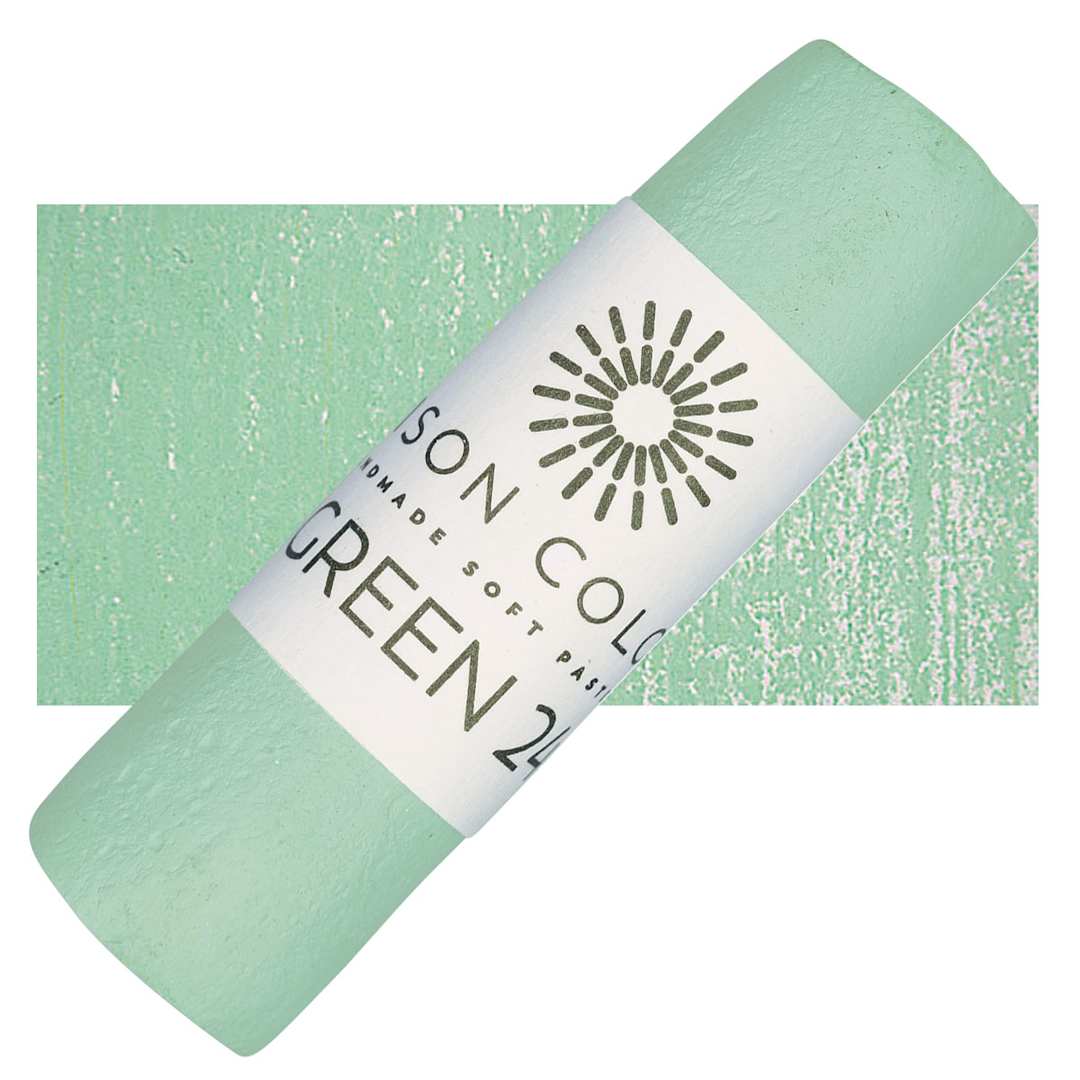 Open in modal - Unison Handmade Pastel - Green 24 pastel and swatch