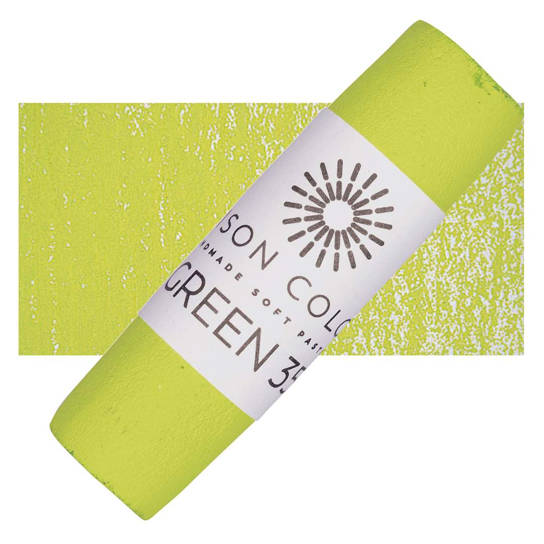 Open in modal - Unison Handmade Pastel - Green 35 pastel and swatch