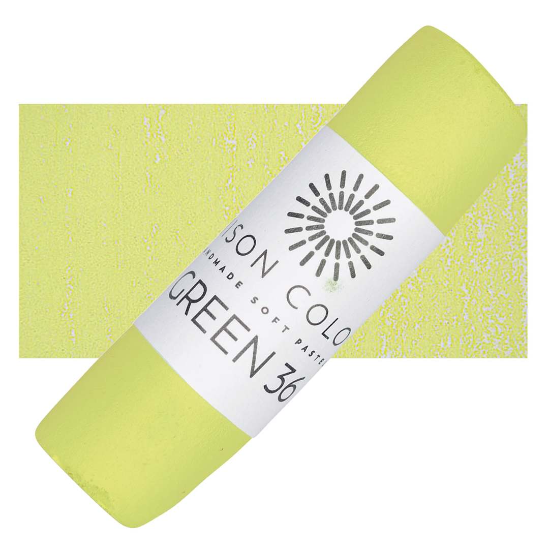 Open in modal - Unison Handmade Pastel - Green 36 pastel and swatch