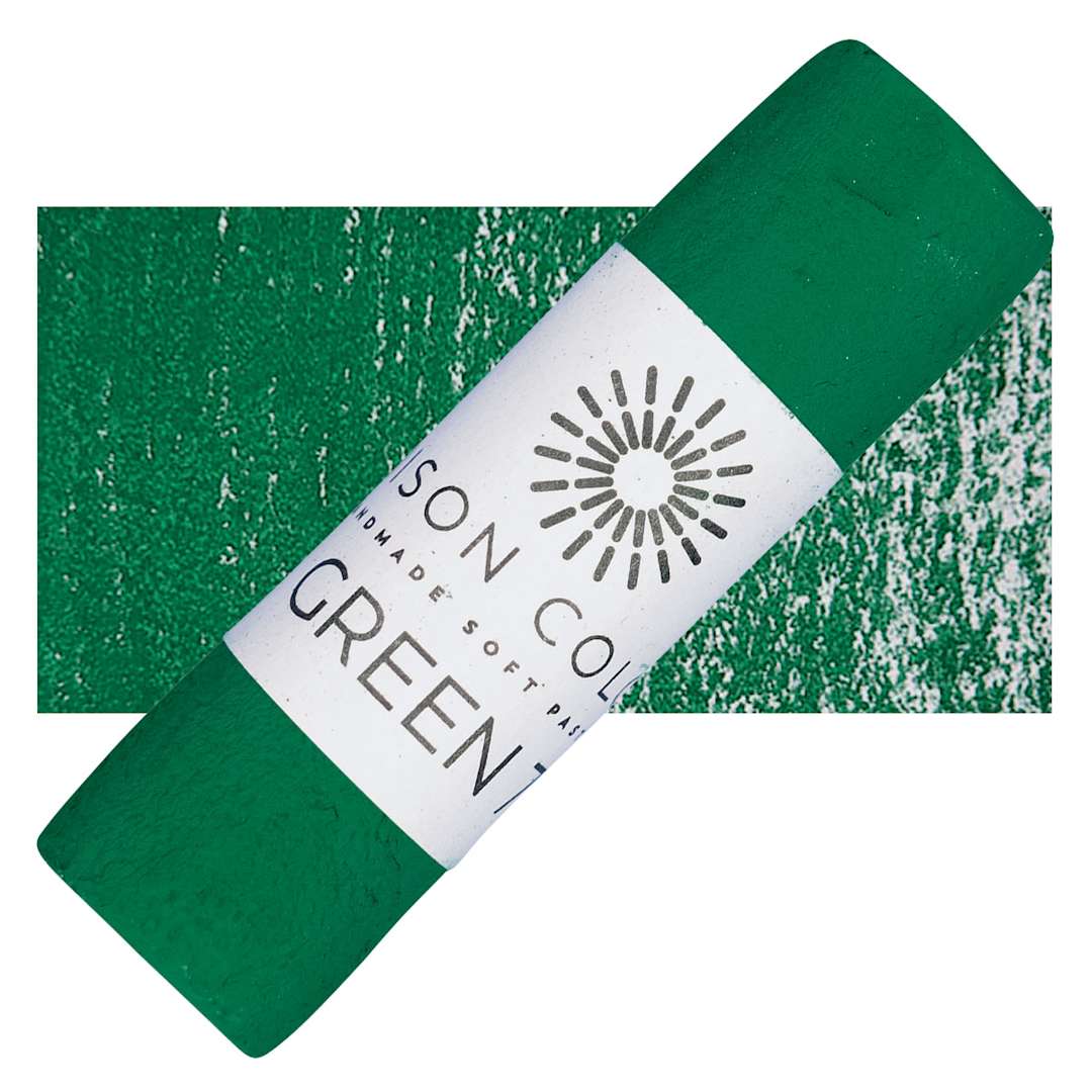 Open in modal - Unison Handmade Pastel - Green 7 pastel and swatch