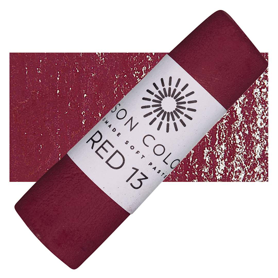 Open in modal - Unison Handmade Pastel - Red 13 pastel and swatch