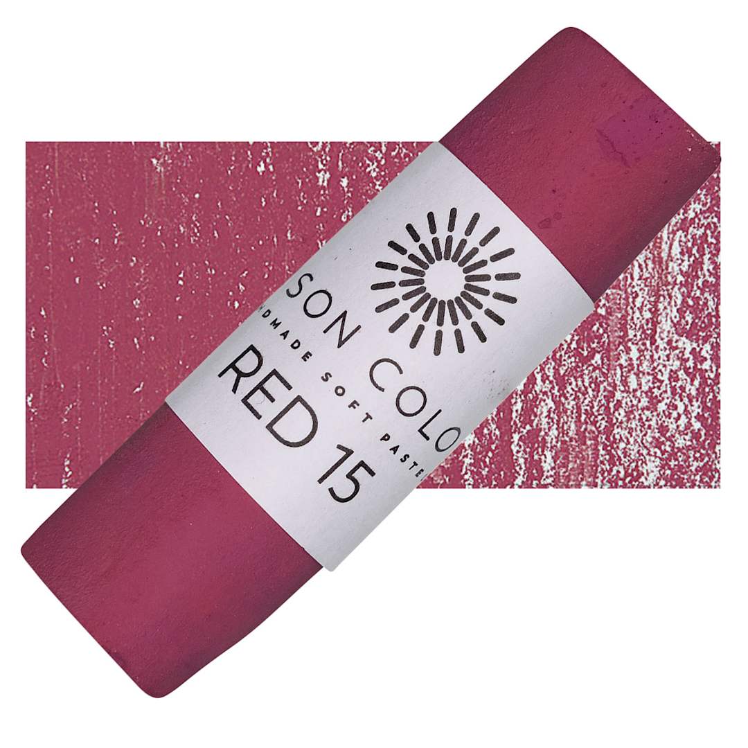 Open in modal - Unison Handmade Pastel - Red 15 pastel and swatch