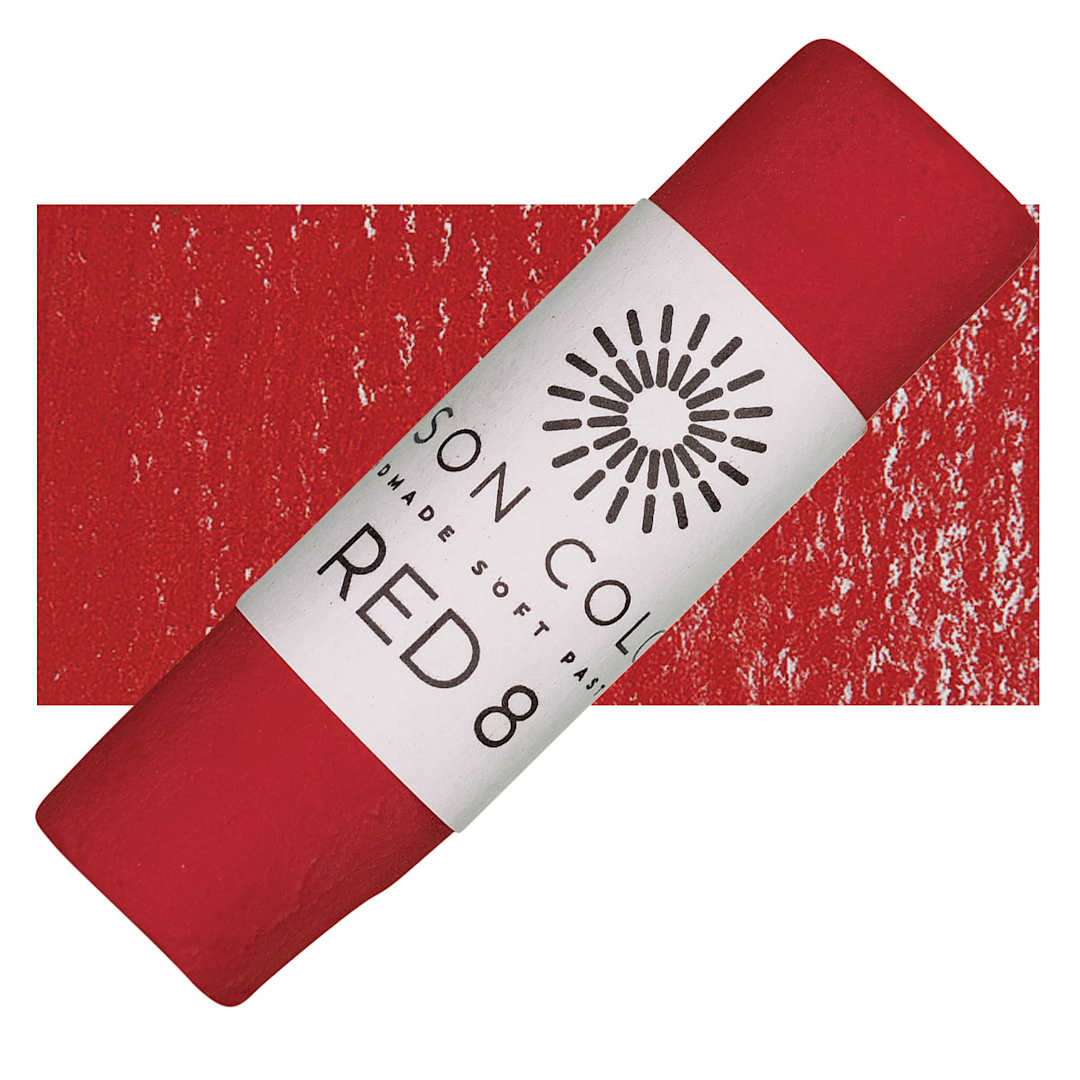 Open in modal - Unison Handmade Pastel - Red 8 pastel and swatch