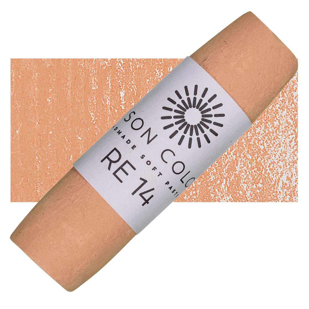 Open in modal - Unison Handmade Pastel - Red Earth 14 pastel and swatch