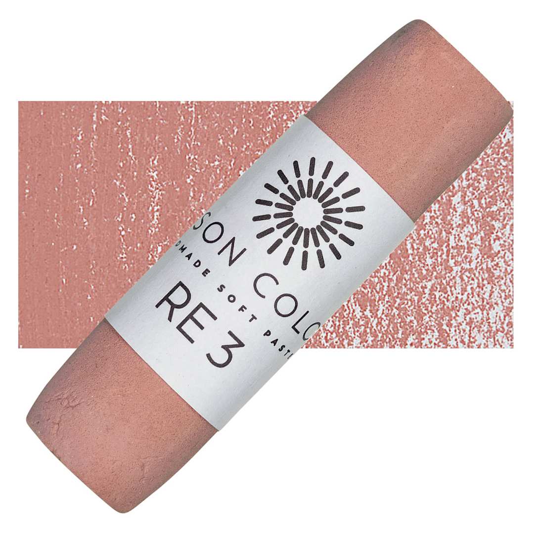 Open in modal - Unison Handmade Pastel - Red Earth 3 pastel and swatch