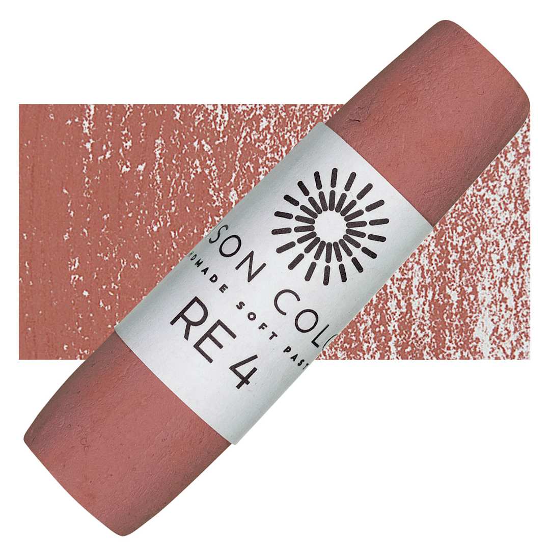Open in modal - Unison Handmade Pastel - Red Earth 4 pastel and swatch