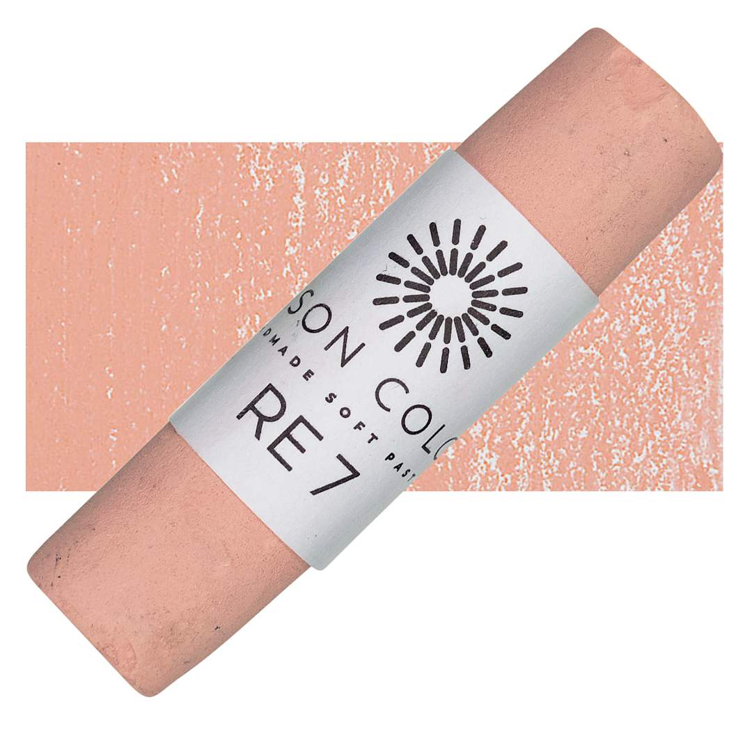 Open in modal - Unison Handmade Pastel - Red Earth 7 pastel and swatch