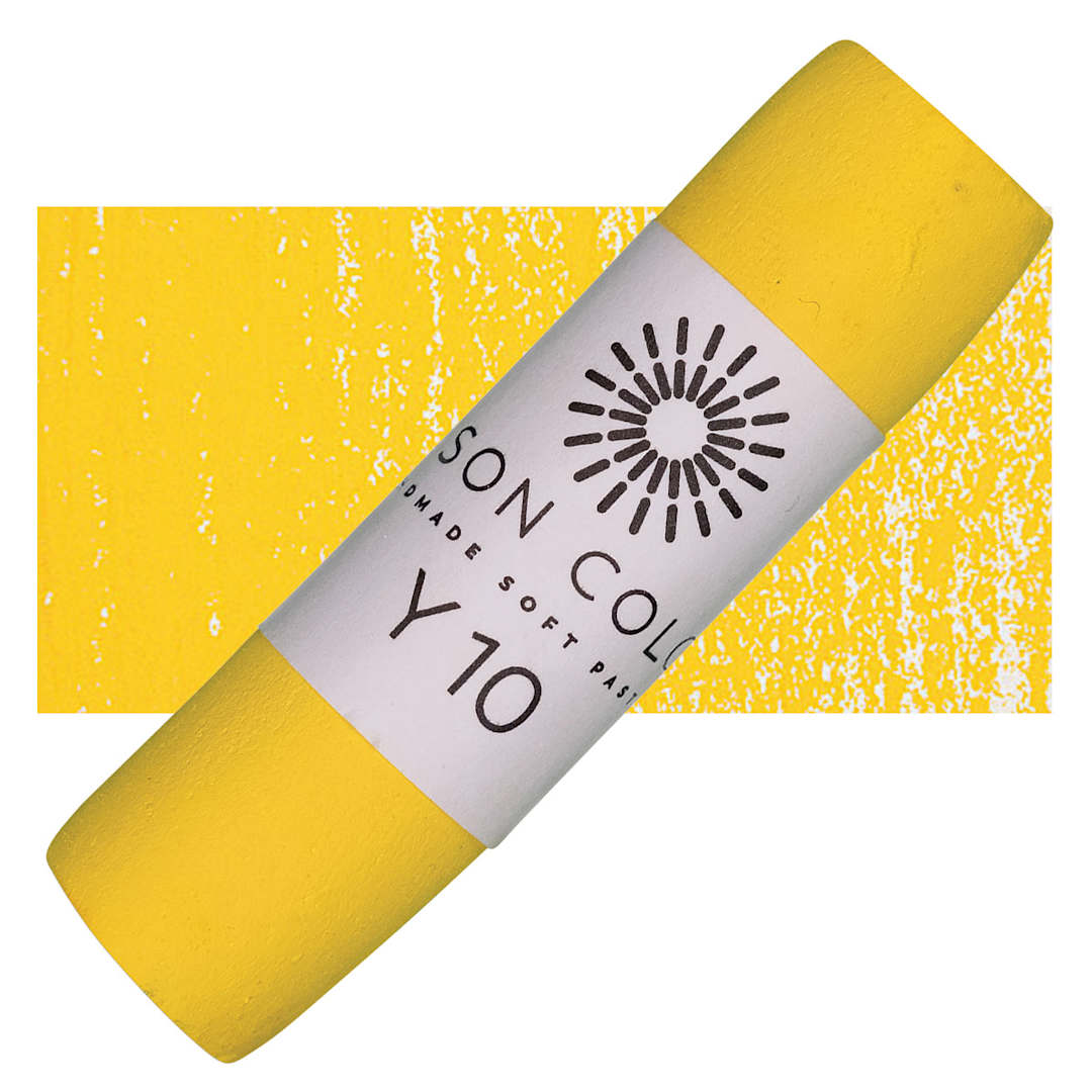 Open in modal - Unison Handmade Pastel - Yellow 10 pastel and swatch