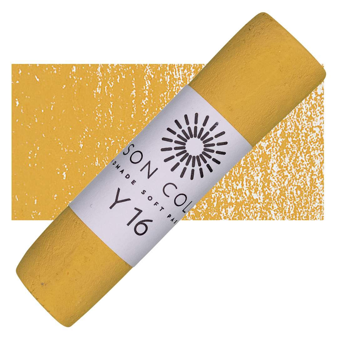 Open in modal - Unison Handmade Pastel - Yellow 16 pastel and swatch